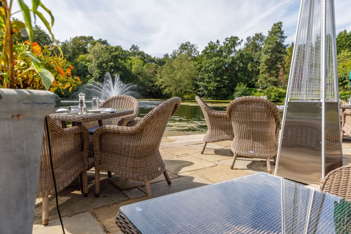 Out seating at St George's Hill Lawn Tennis Club