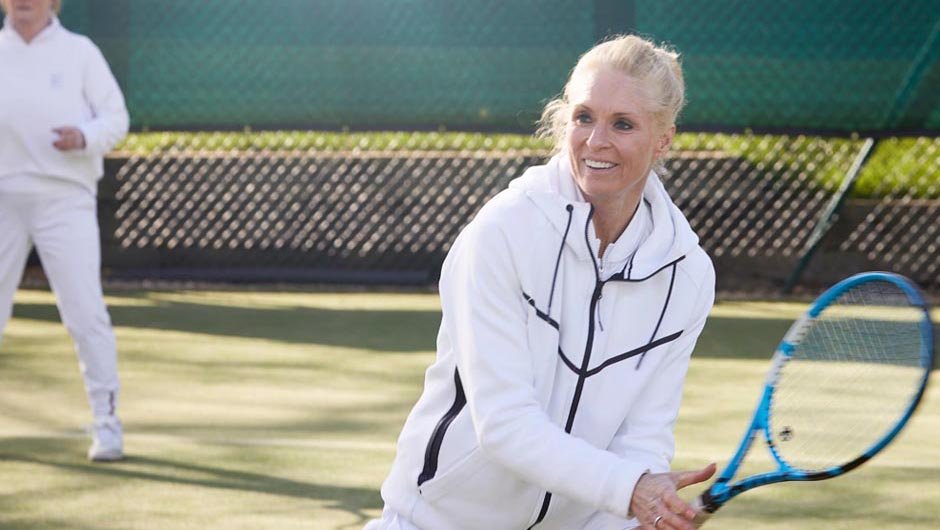 Tennis match at St George's Hill Lawn Tennis Club Surrey