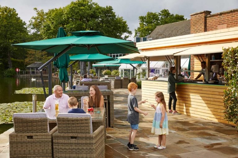 Outdoor terrace at St George's Hill Lawn Tennis Club