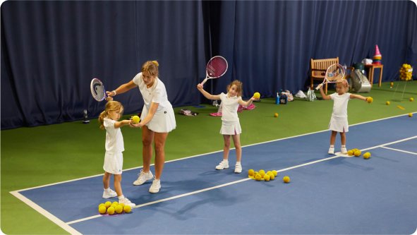 Kids tennis lessons at St George's Hill Lawn Tennis Club Surrey