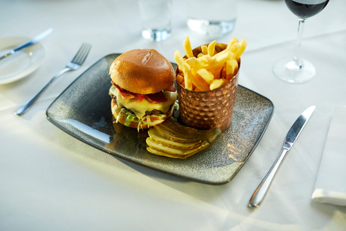 Burger and Chips at St George's Hill Lawn Tennis Club