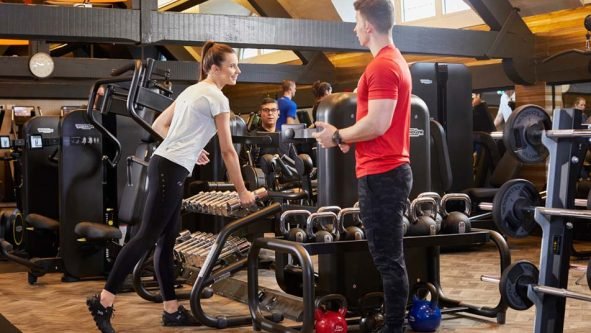Two people working out at St George's Hill Lawn Tennis Club Surrey
